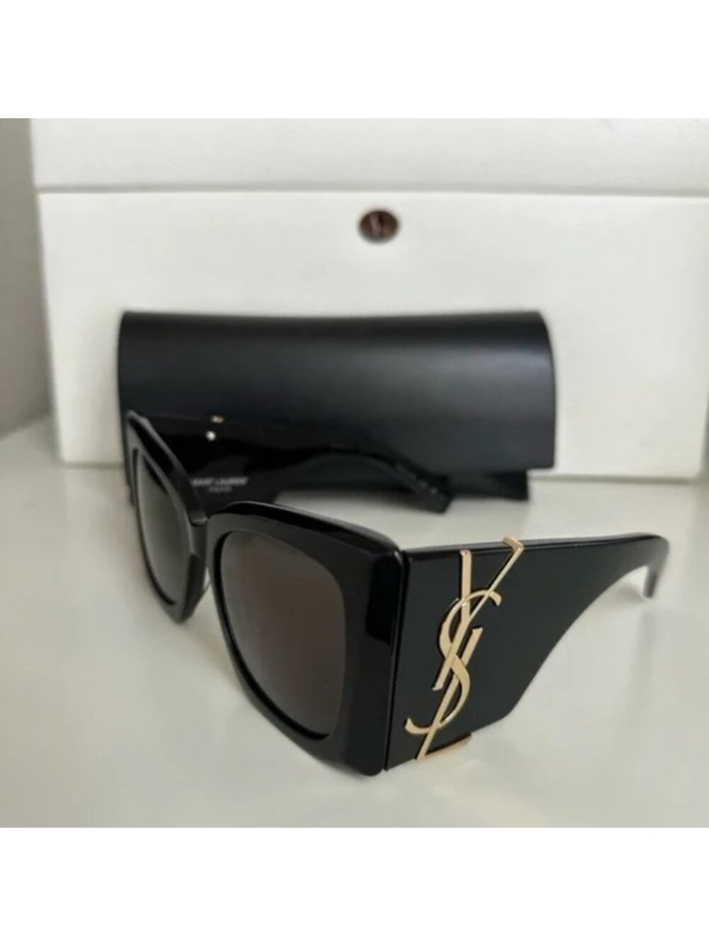 Saint Laurent Sl M119 Blaze Oversized Sunglasses Black
